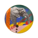 Porland, Wild Life Elephant Flat Plate 28cm, 04ALM005140