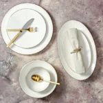 Porland, Illusion Gold Banded 27 Pcs. Dinner Set, 04ALM007393