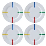 Benetton Home, Set 4Pc Dinner Plate Porcelain Rainbow Be, BE-0404