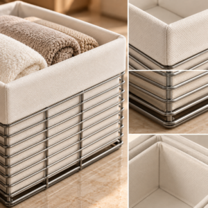 Beige Wire Baskets in Detail