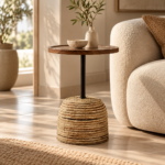 Cozy Rattan Accent Table Corner
