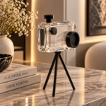 Crystal Camera on Marble Vignette