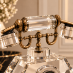 Crystal and Brass Vintage Telephone