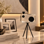 Elegant Camera Sculpture Vignette (1)