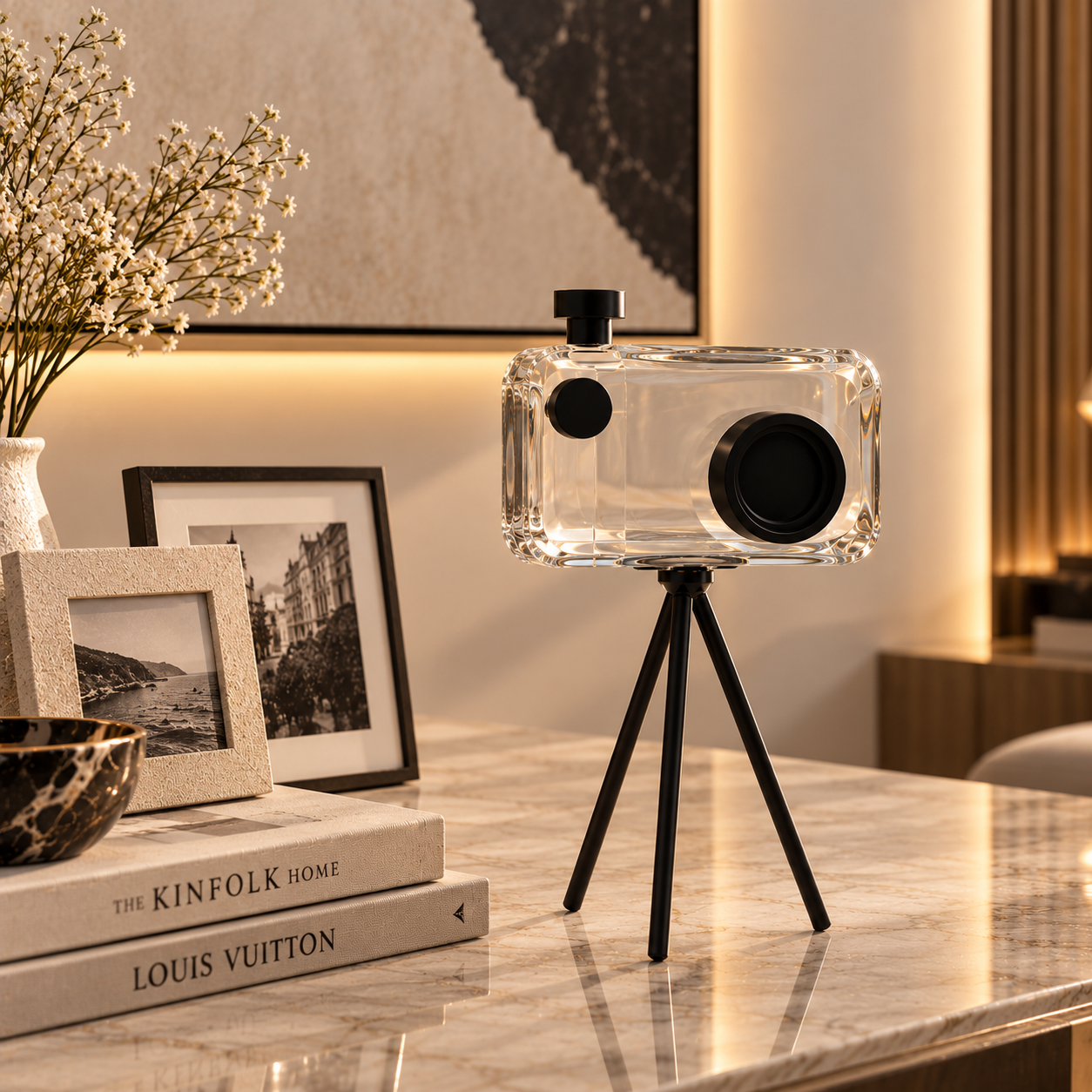 Elegant Camera Sculpture Vignette (1) Elegant Camera Sculpture Vignette (1)