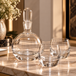 Elegant Glassware on Marble