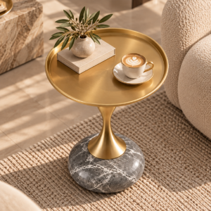 Elegant Gold Side Table Vignette