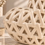 Glossy Ceramic Lattice Heart