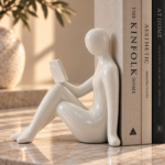 Glossy Ceramic Reader Beside Design Books