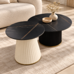 Luxe Fluted Marble Coffee Tables (1)