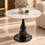 Luxe Marble Pedestal Table Interior