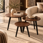 Luxurious Walnut Nesting Tables