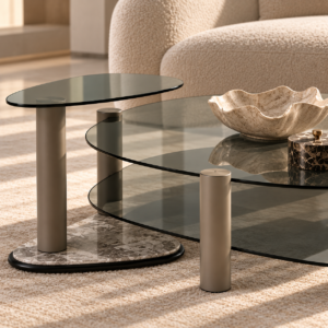 Luxury Coffee Table with Sculptural Decor