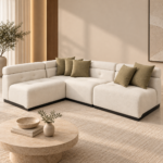 Minimalist Cream Sectional Living Room