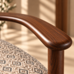 Polished Walnut Chair Armrest