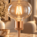 Radiant Copper Globe Lamp