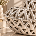 Reflective Chrome Heart Sculpture