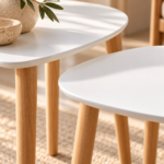 Scandinavian Nesting Tables in Warm Light