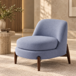Serene Blue Lounge Chair Corner