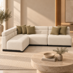 Serene Cream Bouclé Living Room