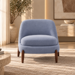 Soft Blue Lounge Chair Retreat