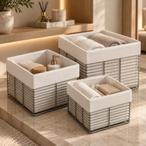 Spa Style Towel Storage Display