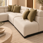 Sunlit Olive Bouclé Sectional