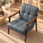 Sunlit Slate Blue Lounge Chair