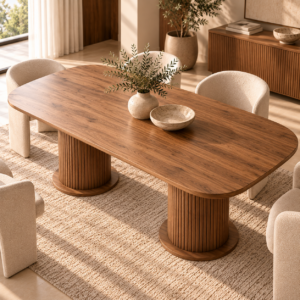 Sunlit Walnut Dining Room Retreat