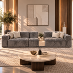 Symmetrical Gray Sofa Living Room