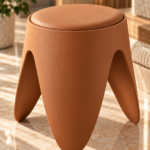 Terracotta Sculptural Stool Close Up