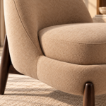 Textured Beige Lounge Chair Detail