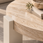 Travertine Table with Natural Accents