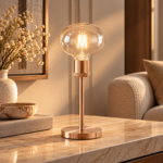 Warm Glow on a Marble Tabletop