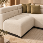 Warm Minimalist Bouclé Sectional Sofa
