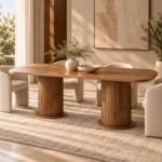 Warm Minimalist Dining Room