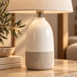 Warm Minimalist Lamp Still Life
