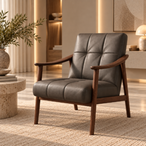 Warm Modern Lounge Chair Interior