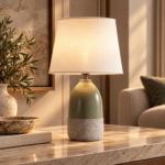 Warm Olive Lamp Vignette (1)