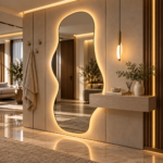 Warm Organic Mirror Foyer