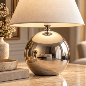 Warm Reflective Sphere Lamp Interior