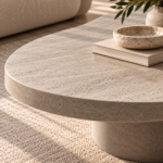 Warm Travertine Tabletop Still Life