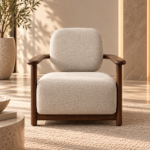 Warm Walnut Lounge Chair