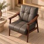 Warm Walnut Lounge Chair Retreat