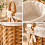 Woven Wicker Basket Detail Collage